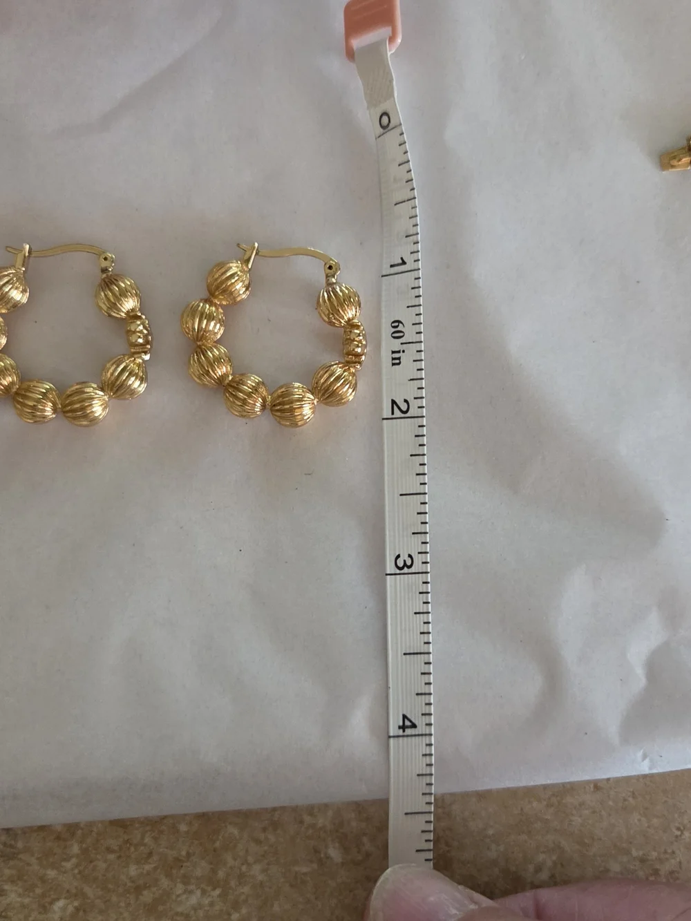 Tory Burch Roxanne Bead Hoop EUC